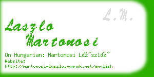 laszlo martonosi business card